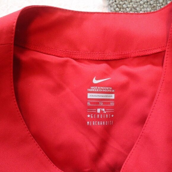 NWT Nike Angels Pullover Vneck Jacket Red Size XL - Picture 2 of 10
